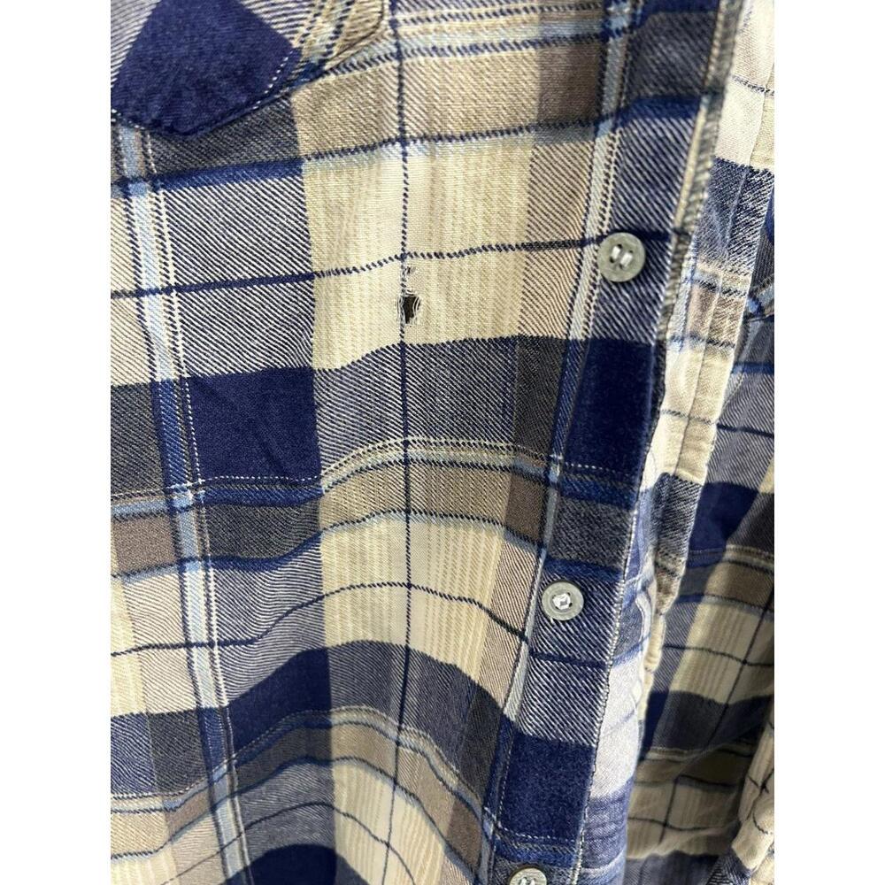 Vintage 80s 90s Big Yank Flannel shirt button thrashed - Picture 7 of 7